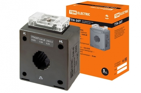 TDM ELECTRIC SQ1101-0074 Трансформатор тока измерительный ТТН  30T/250/5- 5VA/0,5S TDM